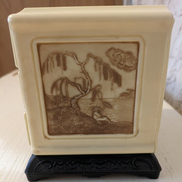 Vtg/Art Deco Asian Jewelry Box w/3 drawers - Used - Picture 3 of 7